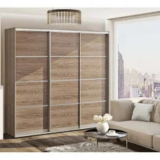 Sliding wardrobe 2.6 m "From 4 parts" three doors